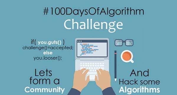 Let's Join the 100 Days Of Algorithm Challenge